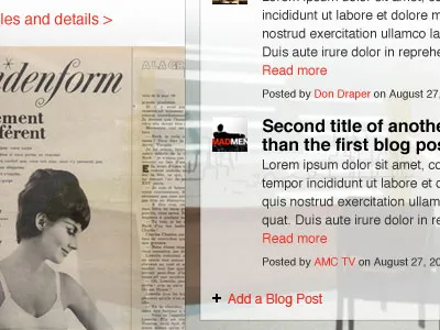 Mad men official community mockup community mad men ning