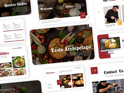 Taste Archipelago Presentation archipelago branding culture design elegant food graphic design indonesian indonesian food powerpoint presentation taste template