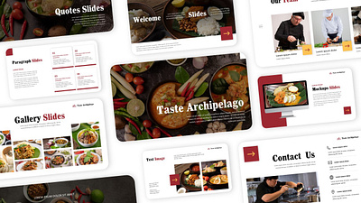 Taste Archipelago Presentation archipelago branding culture design elegant food graphic design indonesian indonesian food powerpoint presentation taste template