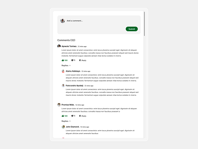 Comment Section UI design ui uidesign uishot uiux ux webdesign