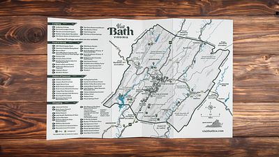 Visit Bath Virginia POI (Point Of Interest) Map graphic design map map design