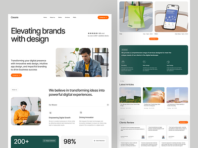 Creonex Digital Agency Website agency landing page agency ui design company creative agency creative direction design digital agency landing page portfolio web web design webdesign website