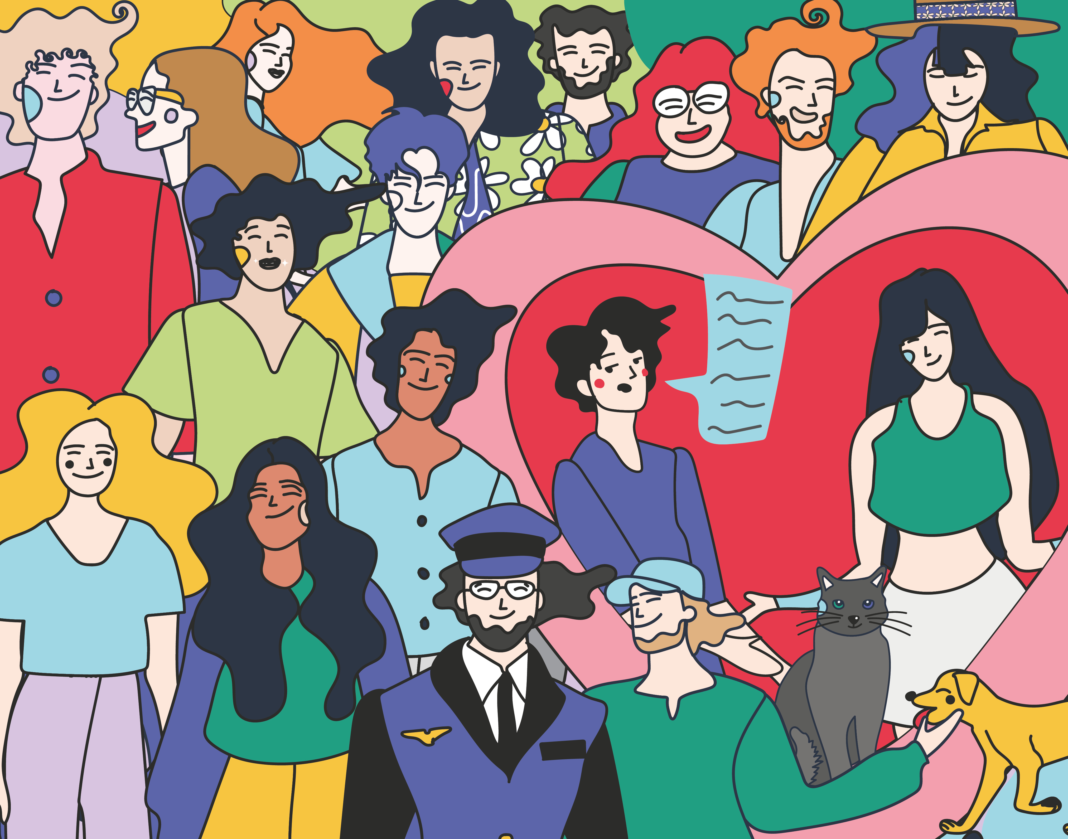 People Illustration art flat graphic design illustration urban vector