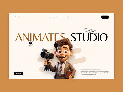 AniMates Studio - Landing Page dribbble landingpage productdesign ui uiux userimterface webdesign