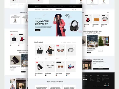 Upgrade with Jimmy Fairly fashion website ecommerce ecommerce landing page eye solution fashion fashion store fashion website landing landing page product shopify website