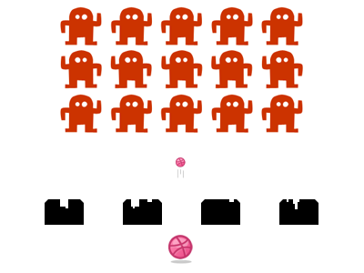 Dribbble Invaders rebound