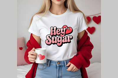 🌹 𝐡𝐞𝐲 𝐬𝐮𝐠𝐚𝐫 amazon apparel branding clothing custom t shirt design designer etsy february graphic design hand drawn illustration logo merch merchandise print on demand screenprint valentine valentine day vector