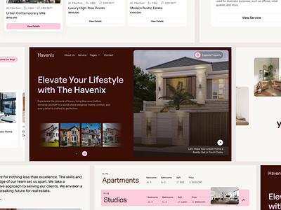 𝗛𝗮𝘃𝗲𝗻𝗶𝘅 - A Real Estate Website That Inspires agency apartments booking broker design framer houses landing page listing orbix studio property realestate realty rent residence ui web design webflow website