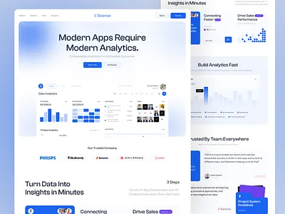 Sisense - A Data Analytics Website agency b2b dashboard design data analytics data visualization figma design landing page management data modern ui platform saas ui ux design web design webapp design