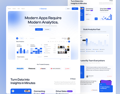 Sisense - A Data Analytics Website agency b2b dashboard design data analytics data visualization figma design landing page management data modern ui platform saas ui ux design web design webapp design