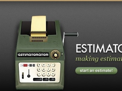 Estimatorator app idea with Nick Sergeant green icon interface