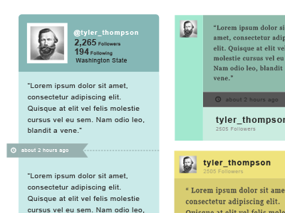 Tweeeeet color feed layout twitter widget