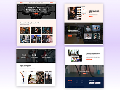 Fitness Service Website product design ui user experience design ux design web design website