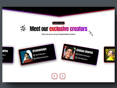 Section concept for influencer marketing agency ✨ agency landing page ui webdesigner website