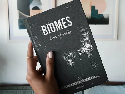 BOOK COVER DESIGN-BIOMES biology biomes book cover book design book illustration branding graphic design illustration literature mockup seeds technology typography