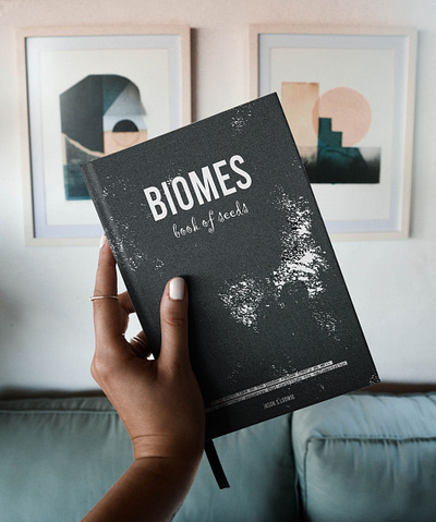 BOOK COVER DESIGN-BIOMES biology biomes book cover book design book illustration branding graphic design illustration literature mockup seeds technology typography