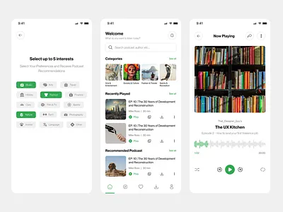 AfroPod - Mobile App (Light Mode) app design ui ux