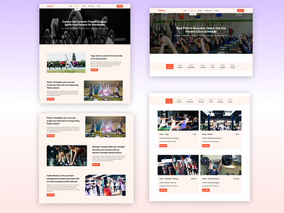 Fitness service website product design uiux design user experience design ux design web design