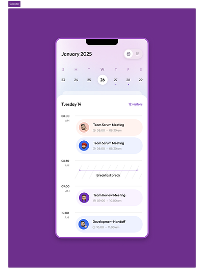 Calendar UI ui