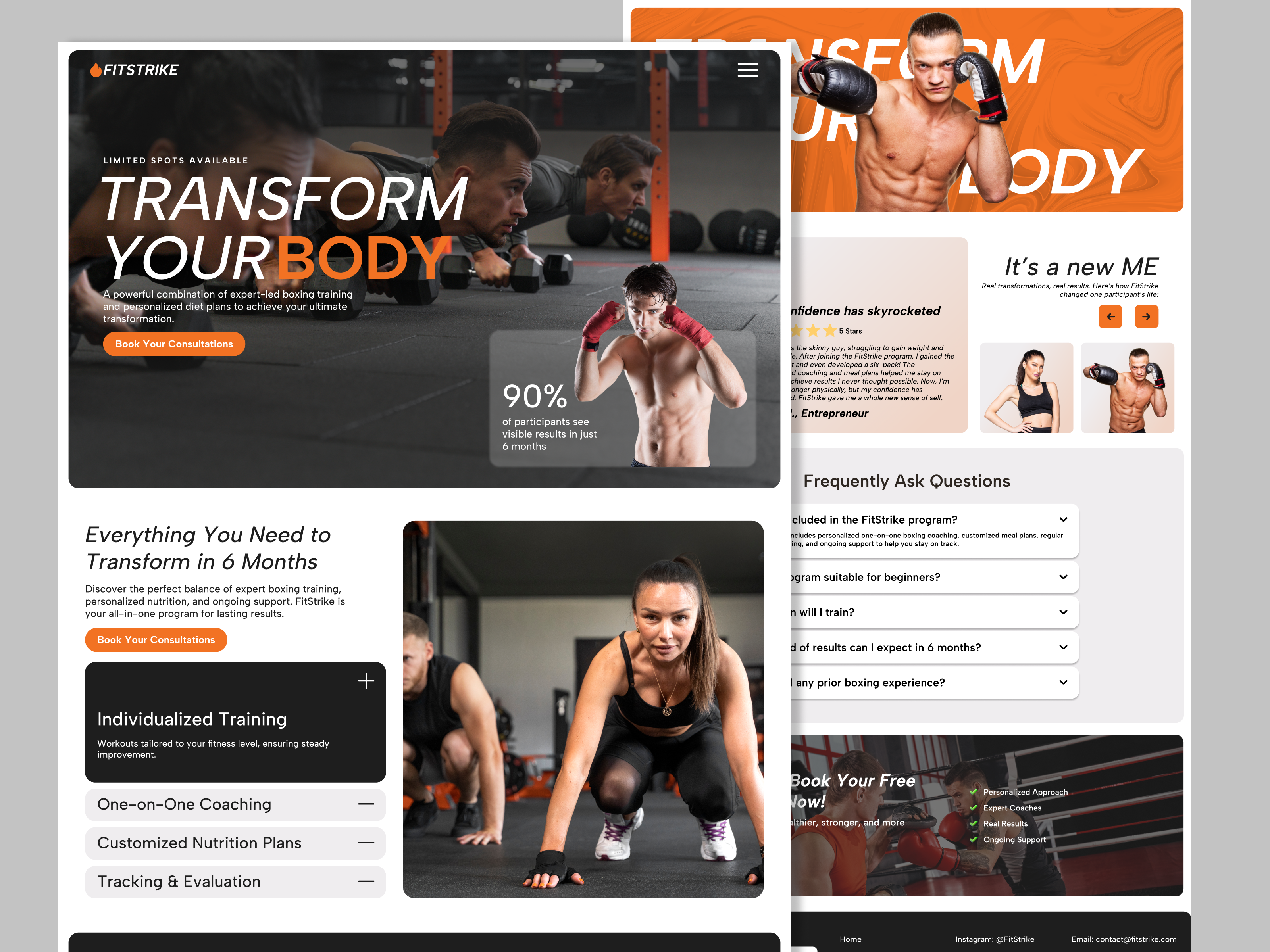 Example of Simple Landing Page Design (1 3 Pages)