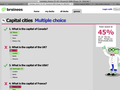 First go on Multiple choice braineos multiple choice