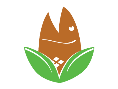 Carpfarm green illustrator logo orange vector