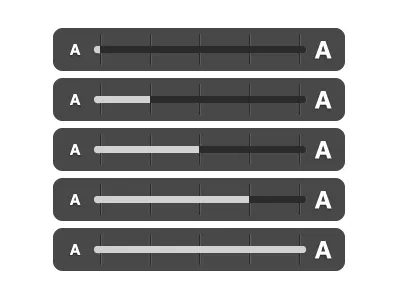 Text scaling indicator overlay revision indicator iphone slider ui usatoday