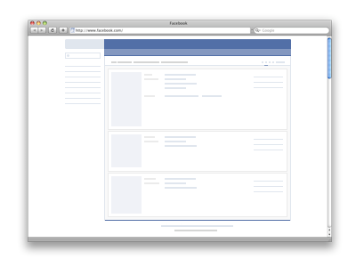 Facebook 2006 Wireframe facebook wireframe