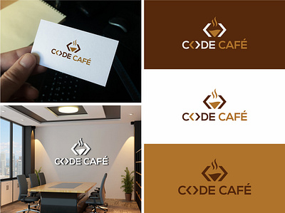 CodeCafe logo branding cafe code coffee fimbird graphic design it logo logodesigner website