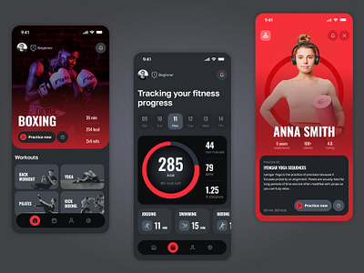 Fitness Mobile App app design fitness interface mobile sports ui