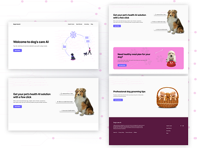 Dog AI care website product design uiux design user experience design ux ux design web design