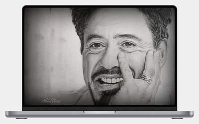 Robert Downey Jr. Pencil Sketch black and white celebrity art creative work dribbble artists fan art fine art graphite art hand drawn pencil drawing portrait sketch realistic drawing robert downey jr. sketch art