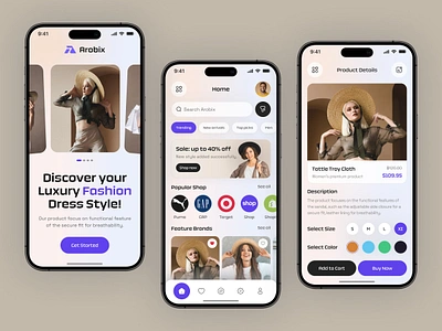 E-commerce Fashion App Ui Design app arobix blue clothing ecommerce fashion minimal mobile app onboarding online store shopping shopping app store stylish trending ui ux web web store winter