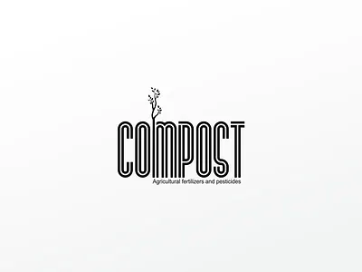 Compost Logo agriculture barcode branch branding compost design fertilizer garden graphic design illustration leaf logo logotype type vector