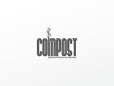 Compost Logo agriculture barcode branch branding compost design fertilizer garden graphic design illustration leaf logo logotype type vector