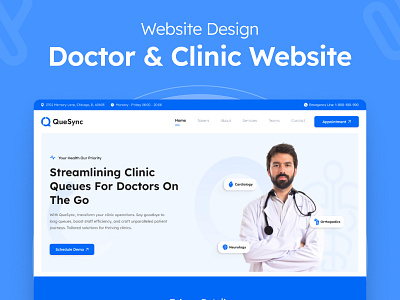 Doctor & Clinic Website branding design logo ui ui designer ui desinger ux web