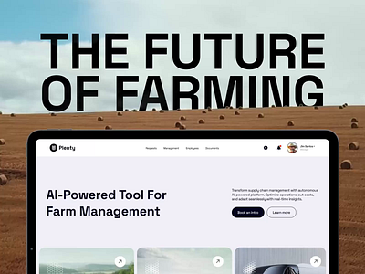 Future of Farming after effects dashboard farm garden interaction land landing management motion plants product design sas tool ui ux web design