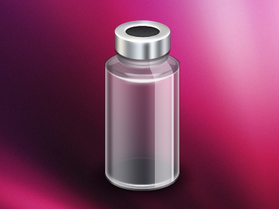 Medical Vial glass medical metal reflection transparent vial
