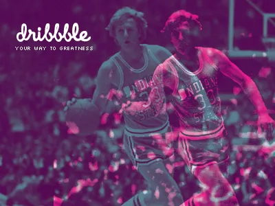 Duotone Bird basketball blue duotone larry bird offset pink rebound