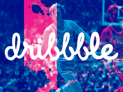 Bird Splatter dribbble larry bird basketball pink