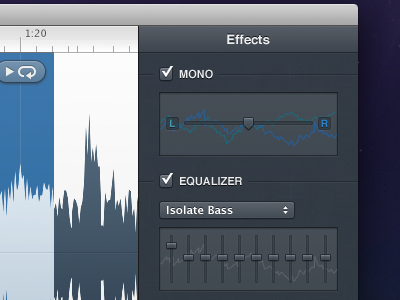 Capo Effects Pane blue design mac ui