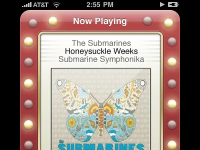 Music Marquee iphone lights music red ui