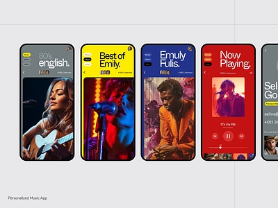 Personal Music Experience App UI album app appdesign application art creative ui dailyui design inspiration dribbble interaction media player minimal design mobile music music app ui player streaming user interfac userexperience