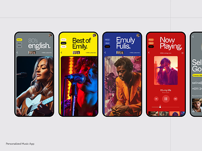 Personal Music Experience App UI album app appdesign application art creative ui dailyui design inspiration dribbble interaction media player minimal design mobile music music app ui player streaming user interfac userexperience