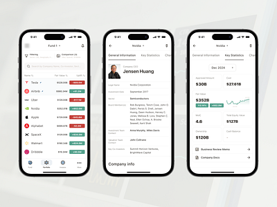 Venture capital fund app amount app assets balance chart company fair value filter fund investment last price mobile ownership portfolio profile statistics stocks uplift venture fund