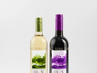 Verse Wine - Branding bold bottle brand branding clean design drink drinks flow graphic design identity label logo ocean packaging poetry sea water wine