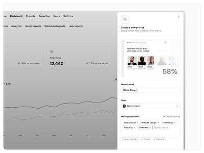 Create a new project — Untitled UI create project file upload modal product design ui design upload user interface