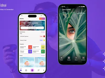 VIDEAI Create new things today! ai animation apps available capcut contentai hired hot hotui mobile ui uiux uiuxdesign uxdesign videogenerator webdesign
