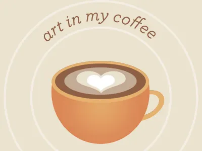 art on my button archer artinmycoffee brown meaganfisher orange