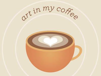 art on my button archer artinmycoffee brown meaganfisher orange